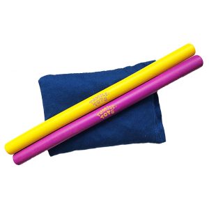 Set of 2 Lummi sticks with 1 Bean Bag