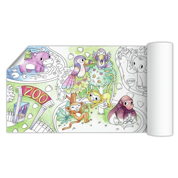 Colouring Poster - At the Zoo - Image 2