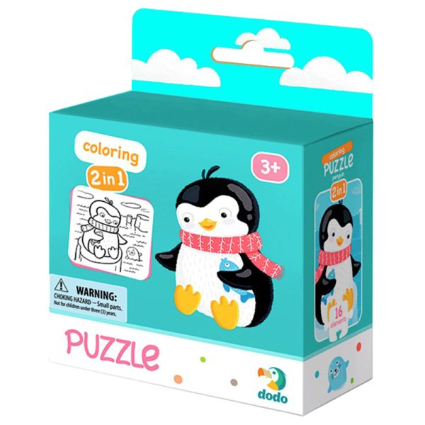 Colouring Puzze 2 in 1 - Penguin