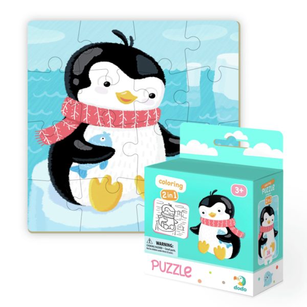 Colouring Puzze 2 in 1 - Penguin - Image 2