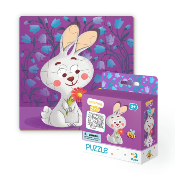 Colouring Puzzle 2 in 1 - Rabbit - Image 2