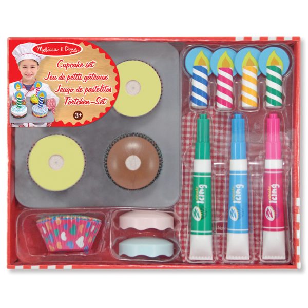 Wooden Cupcake Set