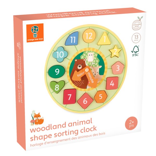 Woodland Shape Sorting Clock - Image 2
